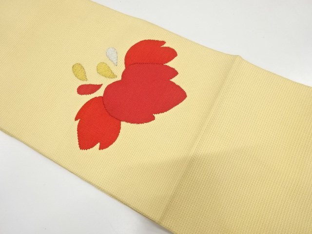 桐模様織り出し　名古屋帯
